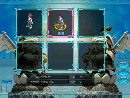 Chọn nhân vật vào game